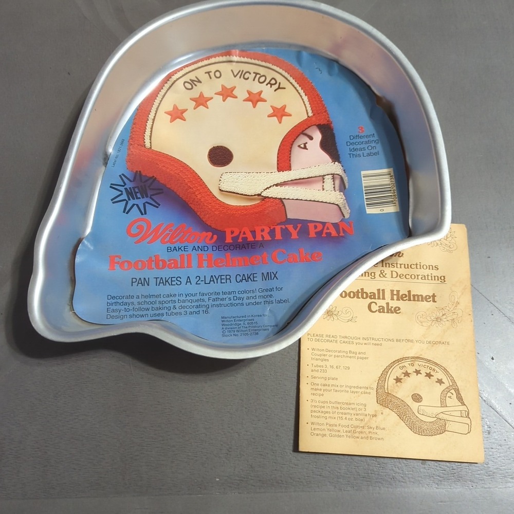 Wilton Football‎ Helmet Vintage 1979 Cake Pan With Instructions